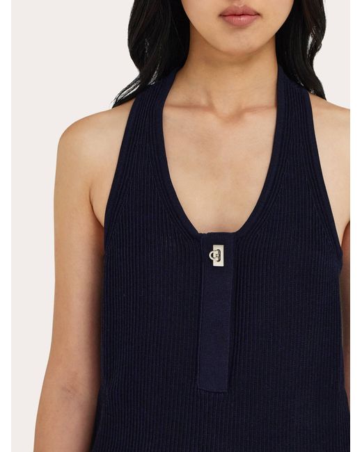 Ferragamo Blue Knitted Top