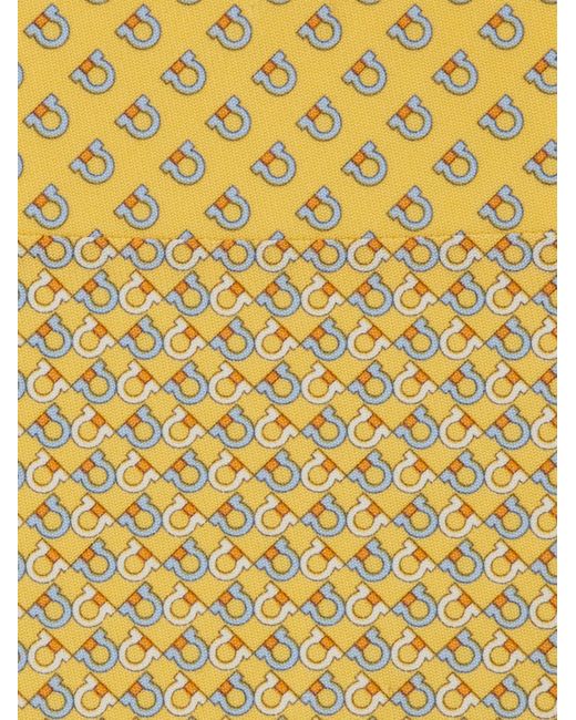 Uomo Cravatta di Ferragamo in Yellow da Uomo