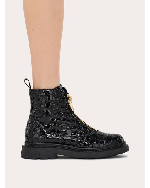 Mujer Botines Con Cremallera Negro Talla .5 Ferragamo de color Black