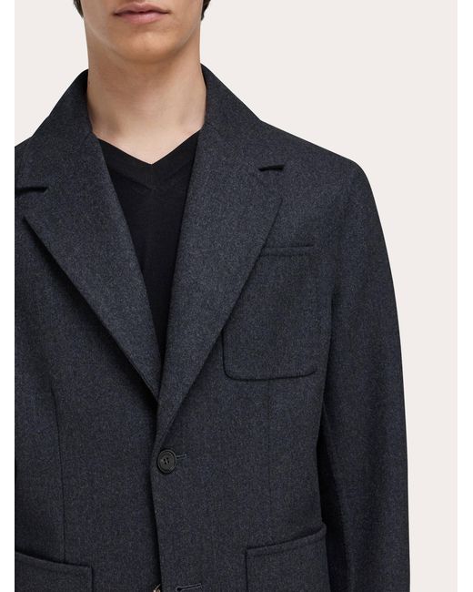 Ferragamo Blue Single Breasted Blazer for men