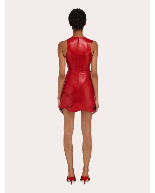 Ferragamo Red Damen Mini-Nappakleid