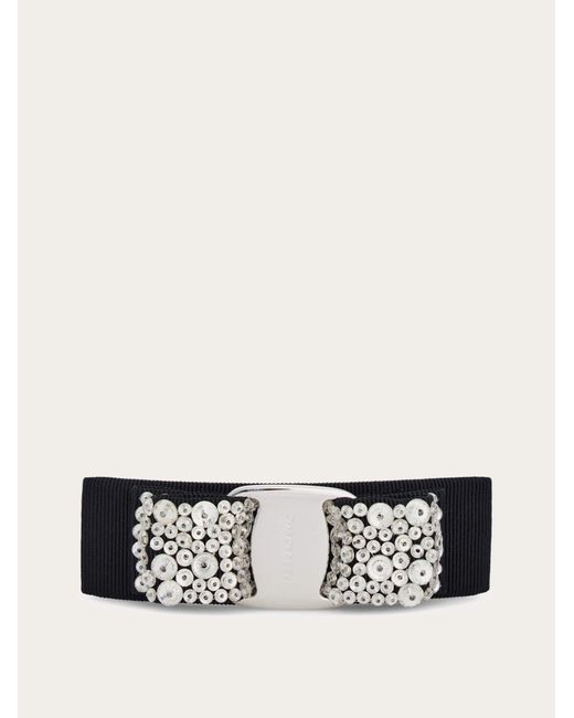 Ferragamo White Vara Bow Hairclip