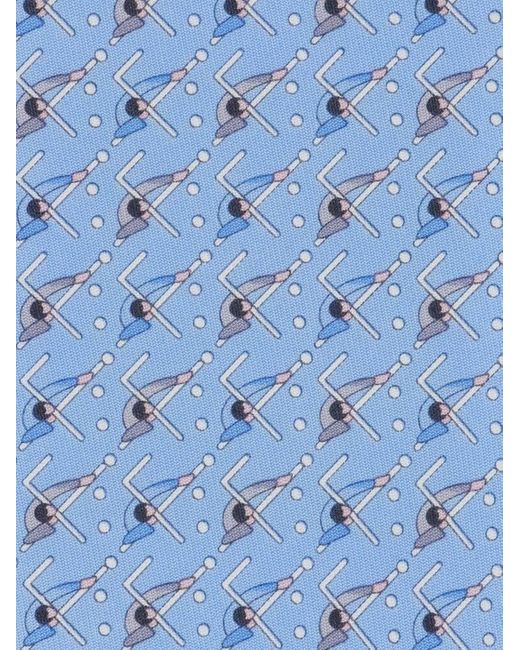 Uomo Cravatta di Ferragamo in Blue da Uomo