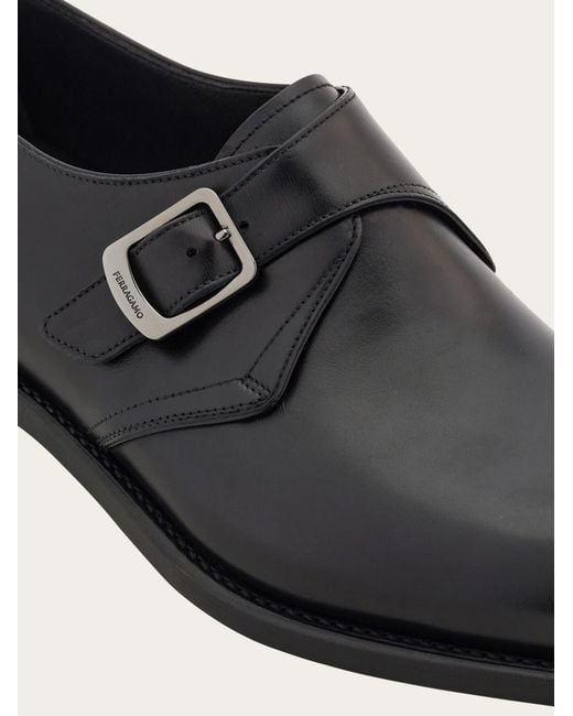 Ferragamo White Tramezza Single Monkstrap for men