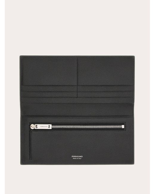Ferragamo Black Monogram Organizer Wallet for men