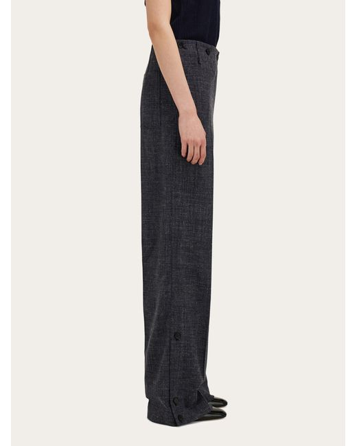 Ferragamo Blue Button Up Trouser