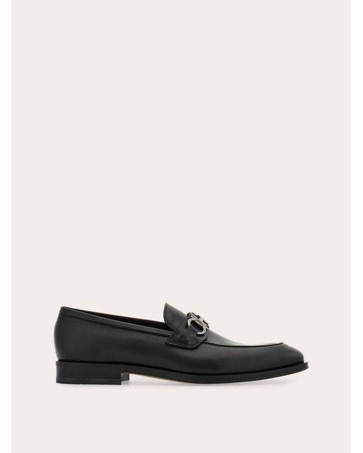 Ferragamo White Loafer With Gancini Buckle for men