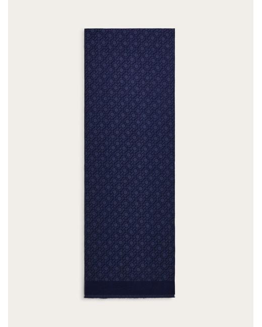 Ferragamo Blue Gancini Chain Scarf for men