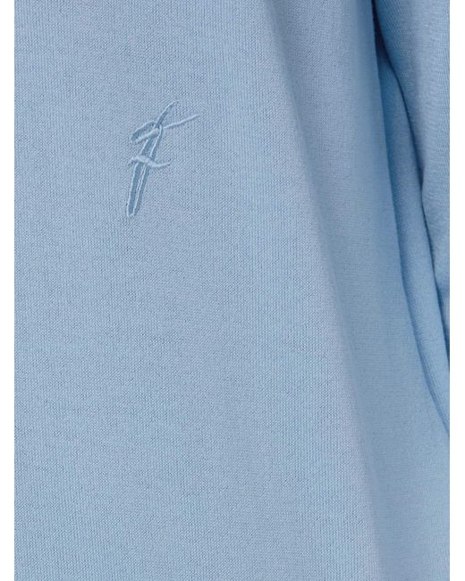 Ferragamo Herren Langärmliges Polohemd Aus Mischseide in Blue für Herren