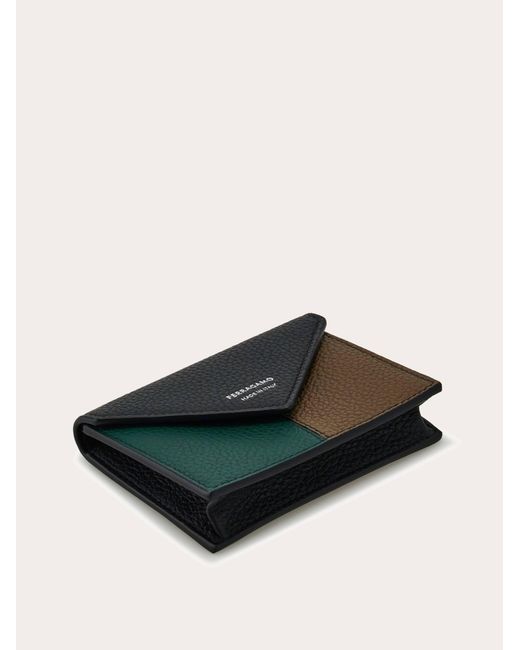 Ferragamo Multicolor Color Block Credit Card Holder for men