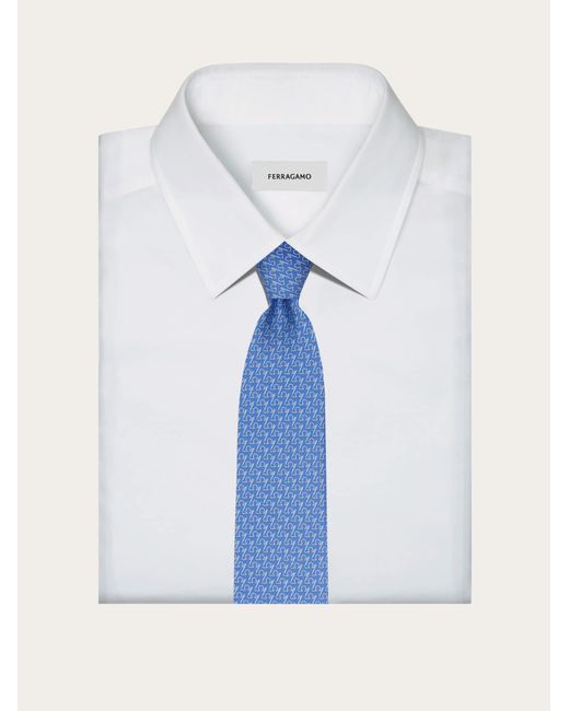 Uomo Cravatta di Ferragamo in Blue da Uomo