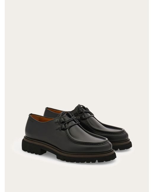 Ferragamo Black Chunky Lace-Up .5 for men