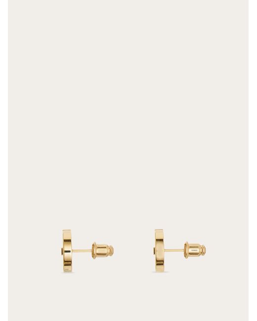 Ferragamo Natural Double Gancini Earrings