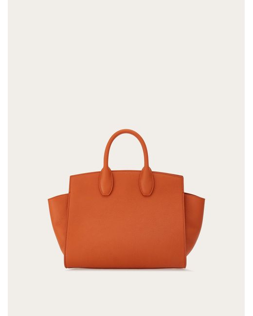 Ferragamo Orange Studio Soft Bag (s)