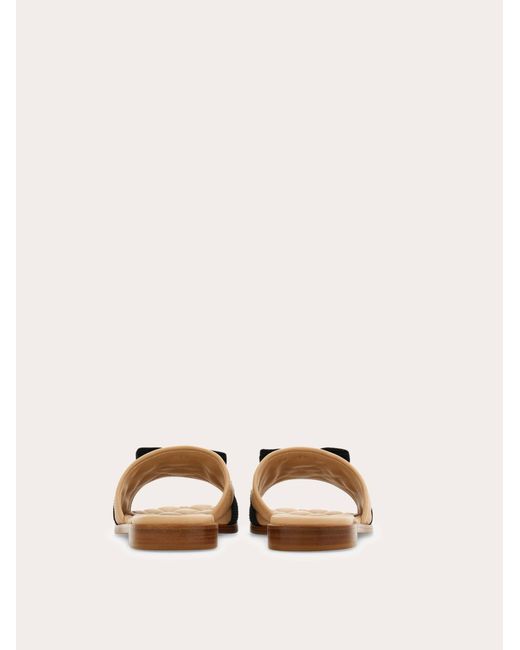 Ferragamo Brown Lovec Q Leather Sandal