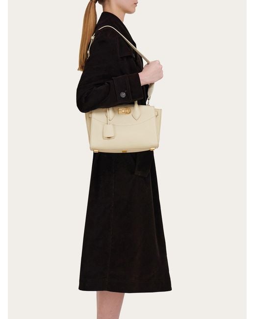 Ferragamo Natural New Studio Soft Bag (M)