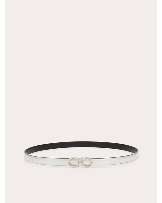 Ferragamo Natural Reversible And Adjustable Gancini Belt
