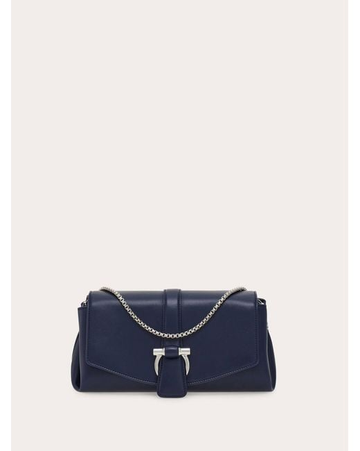 Ferragamo Blue Mia Crossbody Bag (Xs)
