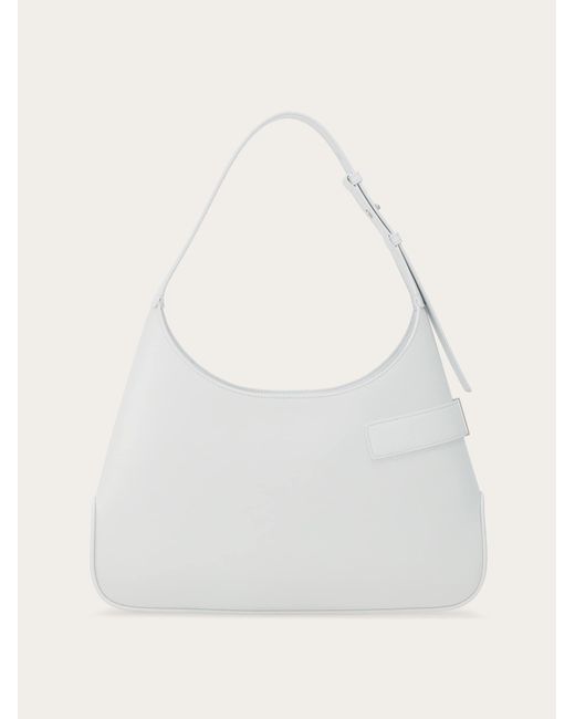 Ferragamo White Hobo Shoulder Bag (l)