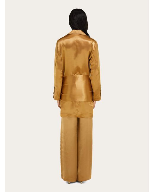 Ferragamo Natural Satin Jacket
