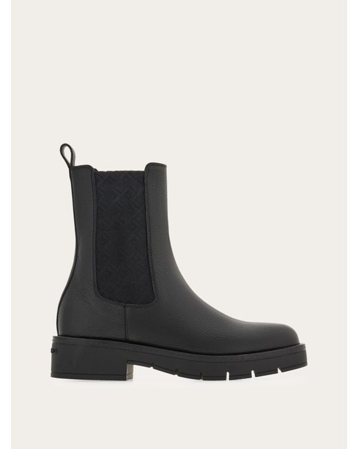 Ferragamo Black Chelsea Boot .5