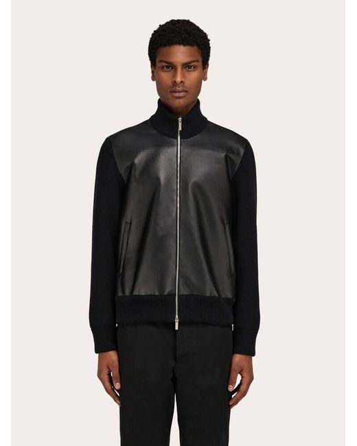Ferragamo Black Bomber Jacket for men