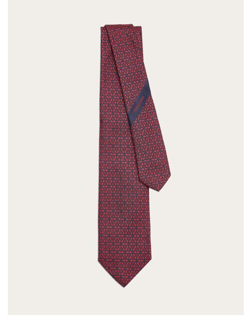 Ferragamo Purple Silk Jacquard Tie for men
