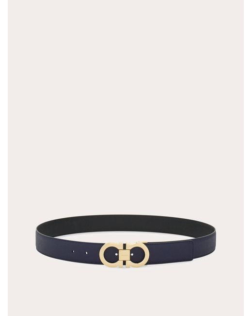 Ferragamo White Reversible And Adjustable Gancini Belt for men