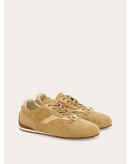 Ferragamo Natural Gancini Ornament Sneaker