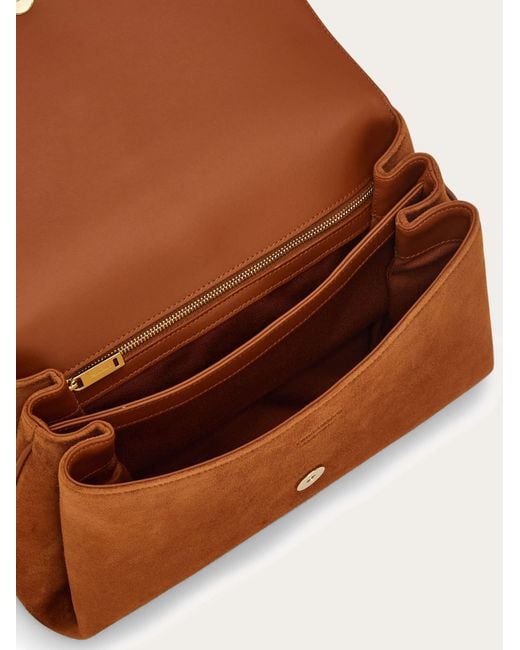 Ferragamo Brown Mia Shoulder Bag (S)