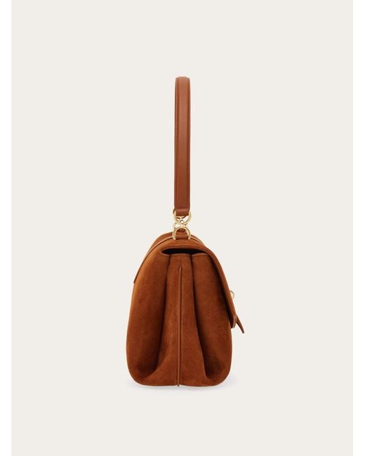 Ferragamo Brown Mia Shoulder Bag (S)