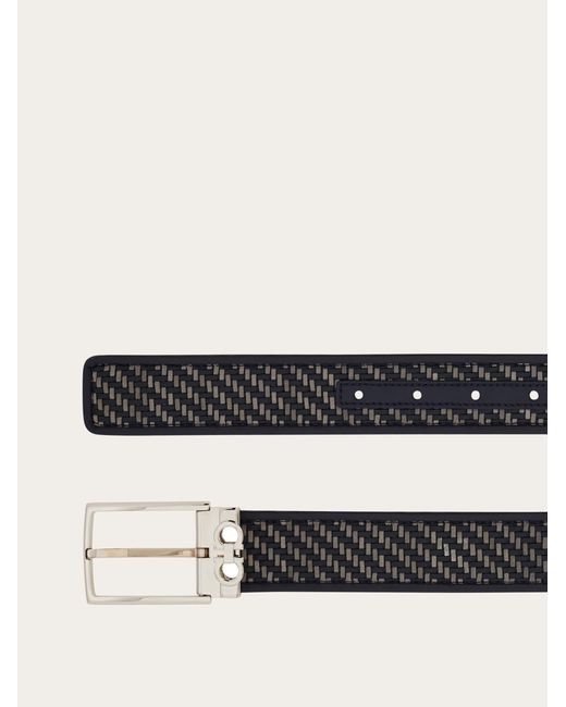 Ferragamo White Adjustable Belt for men