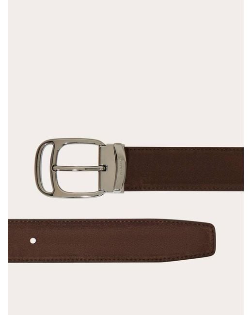 Ferragamo Brown Adjustable Belt for men