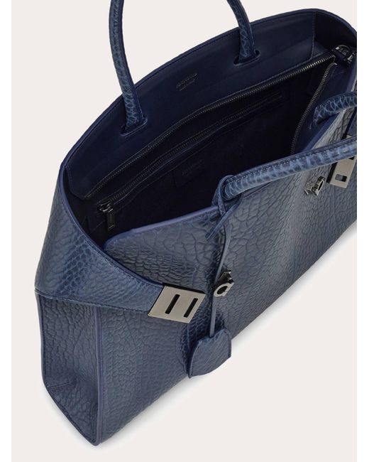 Ferragamo Blue Hug Briefcase for men