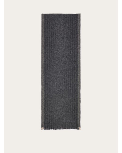 Ferragamo Gray Cashmere Scarf for men