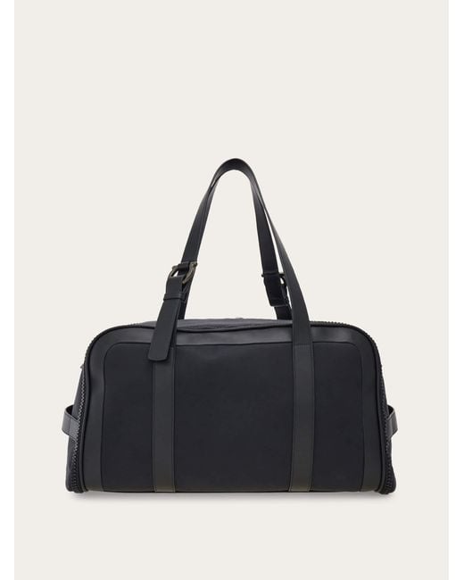 Ferragamo Black Foldable Weekend Bag for men