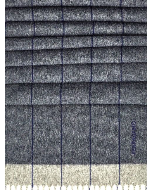 Sciarpa in misto cashmere di Ferragamo in Blue da Uomo