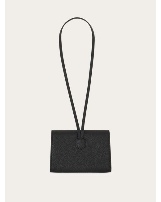 Ferragamo Black Card Holder Charm