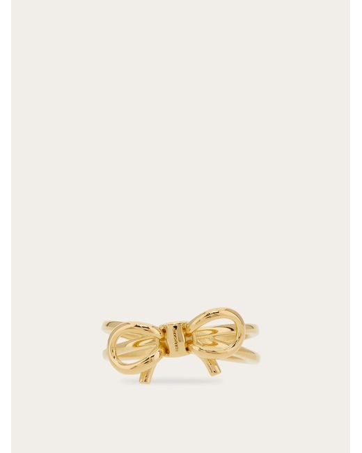Ferragamo Natural Ring With Bow (52Mm)