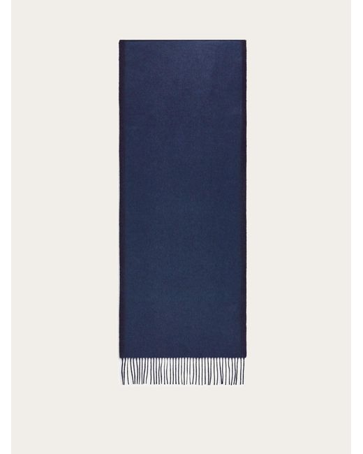 Uomo Sciarpa Con Firma di Ferragamo in Blue da Uomo