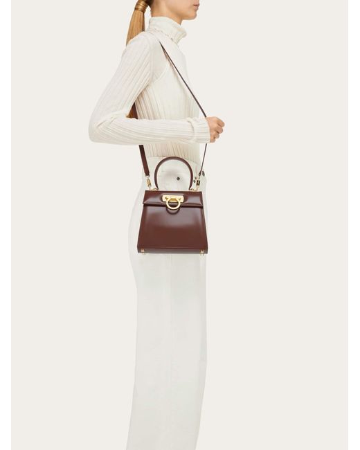 Ferragamo Brown Iconic Top Handle (S)