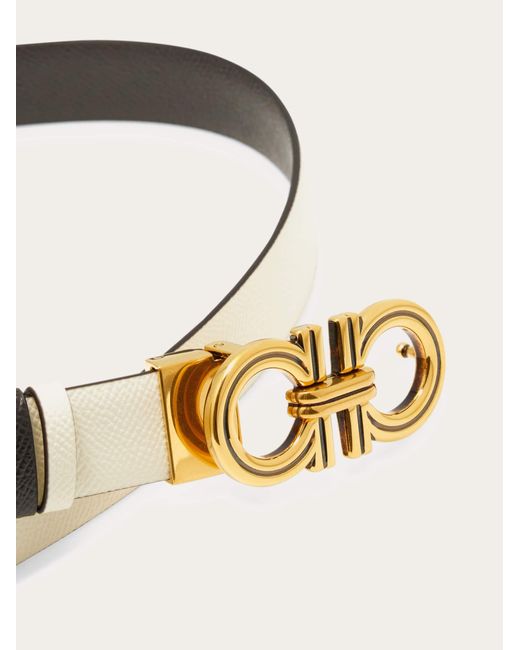 Ferragamo Natural Reversible And Adjustable Gancini Belt