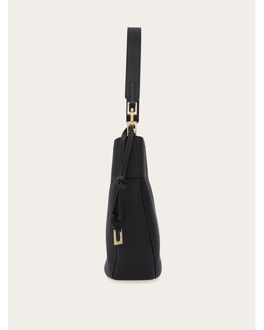 Ferragamo Black Hobo Bag (M)