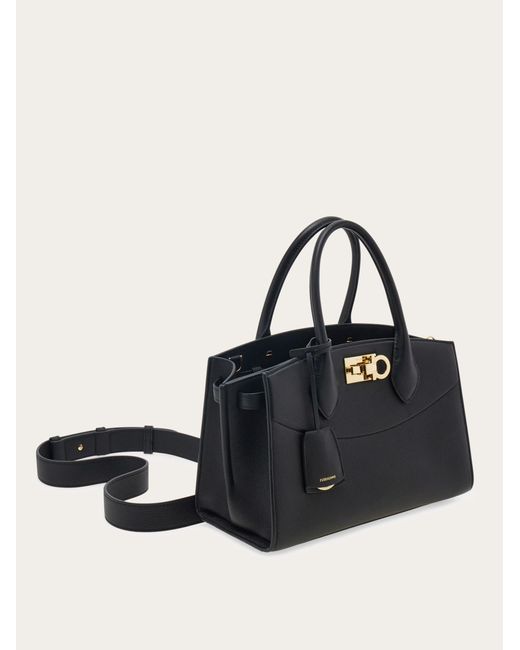 Ferragamo Black New Studio Soft Bag (M)