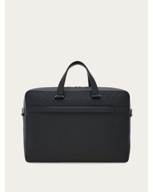 Ferragamo Black Monogram Briefcase for men