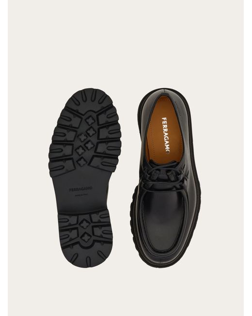 Ferragamo Black Chunky Lace-Up .5 for men