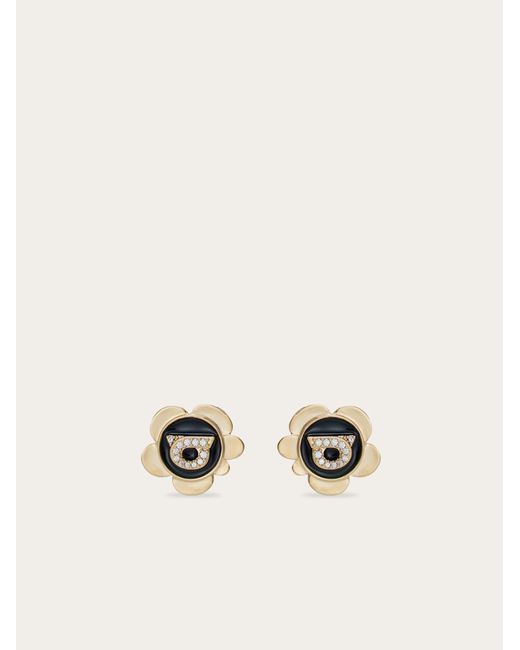 Ferragamo Natural Gancini Charm Earrings
