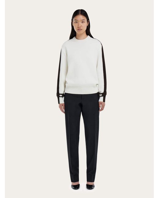 Ferragamo Natural Crewneck Sweater