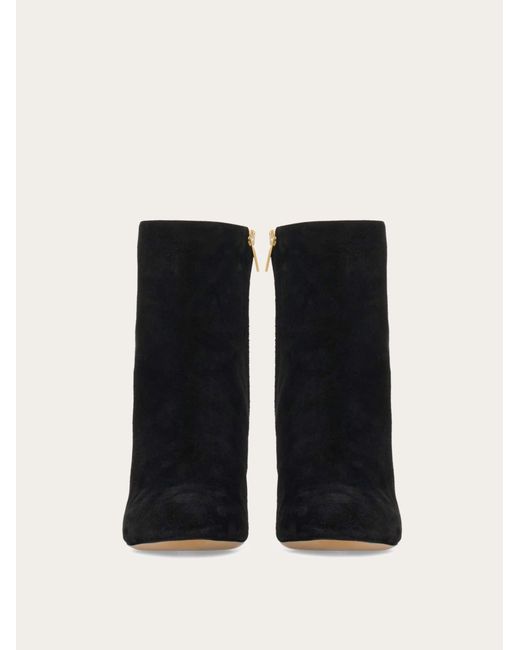 Ferragamo Black Spherical Heel Ankle Boot