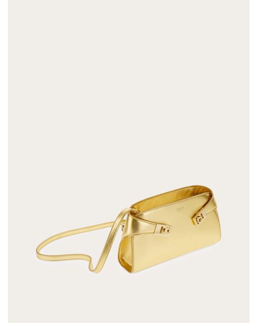 Ferragamo Natural Hug Metallic Mini Crossbody Bag